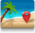 Maps Beach Icon 118x111 png